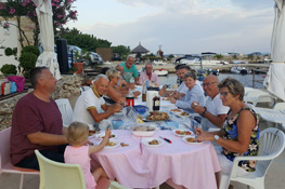 Festivities guests sea